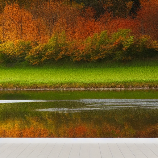 Loire, vert, automne, renard par E