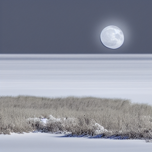 lune, blanc, hiver, hérisson par Seb