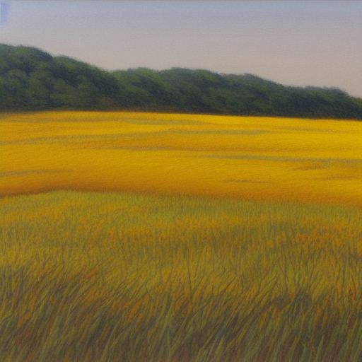 champs de blé, jaune, été, oiseau, air par ETienne