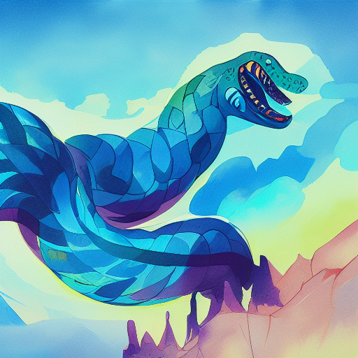 champ, bleu, été, serpent par Seb