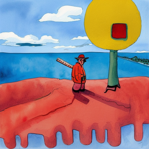 Peinture de Philip Guston, rouge, été toride, Philip Guston