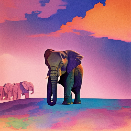 Terre de Vie, Multi couleur, Ete, Elephant