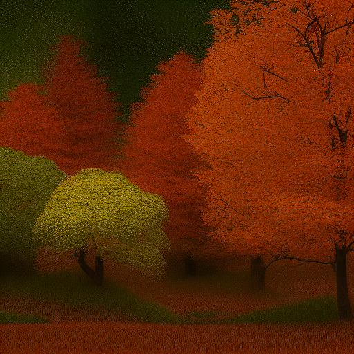 forêt, orange, automne, écureil